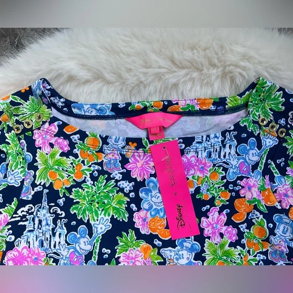 💗 LILLY PULITZER Sophie Dress Aegean Navy Lilly Loves Disney - Picture 7 of 8